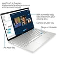 thumbnail image 4 of HP ENVY Laptop 13-ba1010nr, 13.3" FHD (1920 x 1080), Intel Core i7-1165G7, 8 GB DDR4-2666 SDRAM (onboard), 256 GB SSD, Intel Iris X Graphics, Windows 10 Home 64, Natural silver aluminum, 4 of 13
