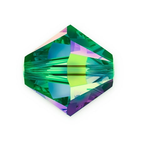 Ab 5301 Bicone Beads - Swarovski Crystal Bicone Beads 5301 6mm Crystal Vitrail Medium (Package of 10)