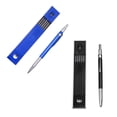 thumbnail image 1 of 2 Set 2.0mm Mechanical Lead Pencil for Draft Drawing Carpenter Crafting Art Sketching with 24 Pcs Refill, Blue & Black, 1 of 7