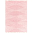 thumbnail image 3 of Unique Loom Chindi Cotton Collection Area Rug - Briah (7' 1" x 10' Rectangle Rose/Ivory), 3 of 7