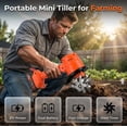 thumbnail image 3 of Mini Tiller Cultivator, 21V Lithium Battery Powered Handheld Weeder, Portable Electric Garden Tiller for Soil Preparation, Rechargeable Cultivator for Vegetable Garden, Orchard, and Flower Beds, 3 of 9