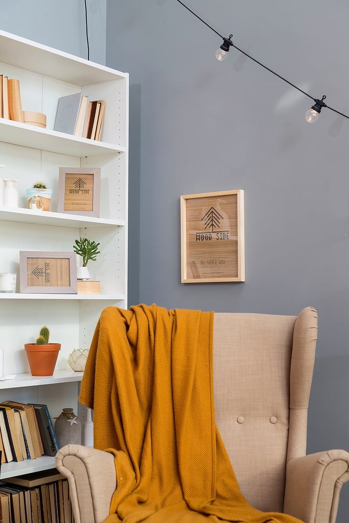 Wooden Picture Frames 8.5x11 - Set of 2 - 100% Eco Unfinished Wood - Thick Borders - Natural Wood Color for Wall mounting and Tabletop Display