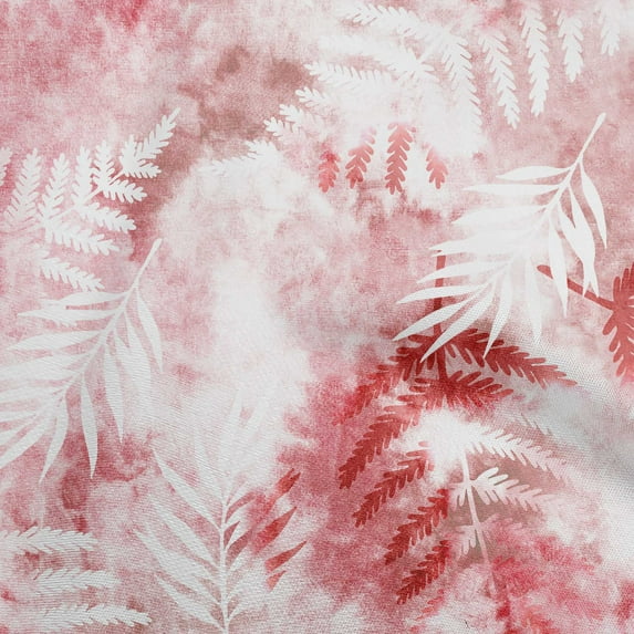 oneOone Cotton Poplin Twill Magenta Fabric Tropical Watercolor Sewing Material Print Fabric By The Yard 56 Inch Wide