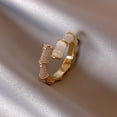 thumbnail image 4 of Qarigey Anillo de apertura para mujer, moda, boda, compromiso, vacaciones, trabajo, cita, tienda, decoración de moda, joyería para mujer Ropa, zapatos y accesorios Miscelánea Qarigey  AP016144-01, 4 of 6