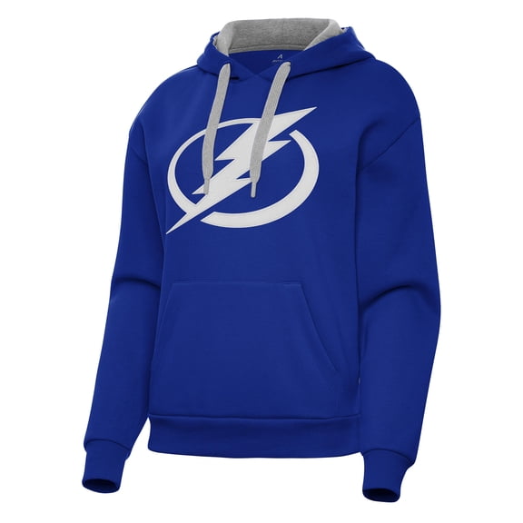 Women's Antigua Blue Tampa Bay Lightning Victory Pullover Hoodie