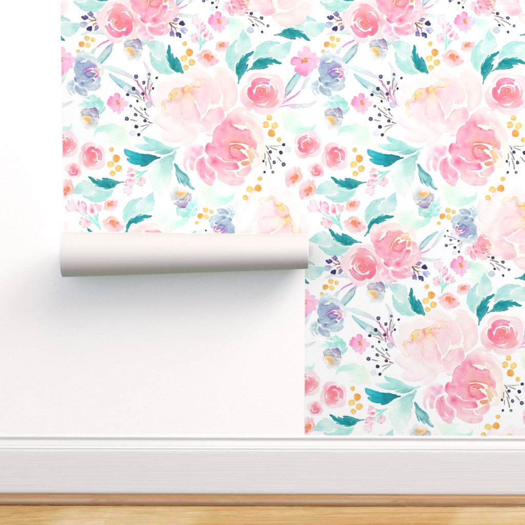Peel-and-Stick Removable Wallpaper Baby Girl Nursery ...