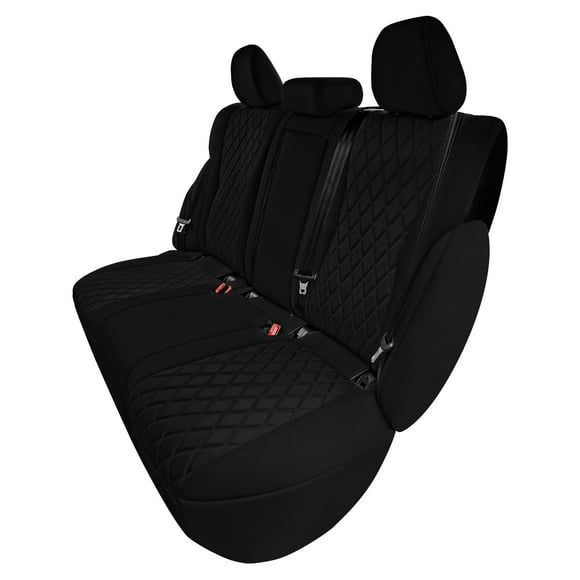 Pour 2020-2024 Nissan Rogue S SV SL Platinum Midnight Ed. FH Group Housses de Sièges d'Auto sur Mesure en Néoprène Imperméables Noires - Arrière
