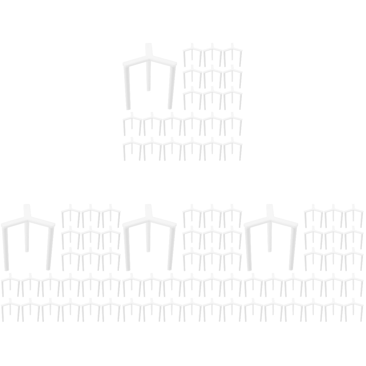 BESTONZON 800 Pcs Reusable Plastic Stands Pizza Serving Stands Tripod Stack Pizza Protectors for