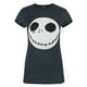 thumbnail image 1 of Pesadilla antes de Navidad - Camiseta con costuras de Jack Skellington para mujer (Carbón), 1 of 3