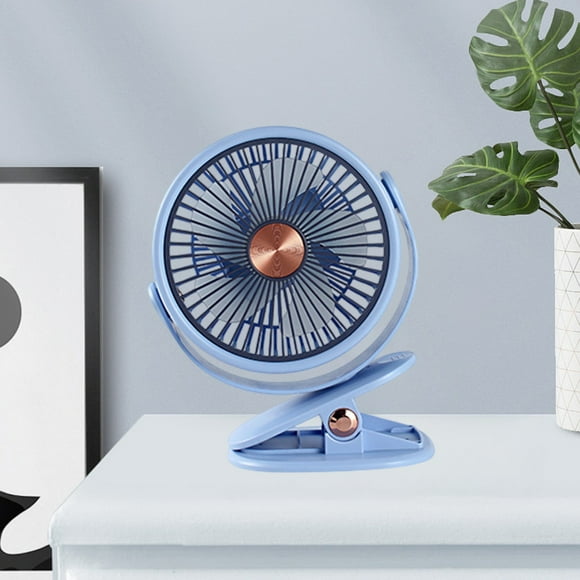 Xihbxyly Mini Ventilador de Escritorio, Portátil con Alimentación Usb, 5 Velocidades Ajustables, Pantalla Digital, Ideal para Uso Doméstico y Exterior, Accesorio para Dormitorio, Silencioso.