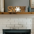 thumbnail image 2 of Decozen Home Decor Handmade Wooden Sculpture in SNOW Sign Letters Acacia Wood, Christmas Snowflakes, 2 of 9
