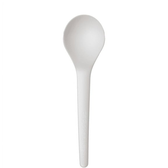 Eco-Products Plantware Soup Spoons, 6", Off White, Pack Of 1,000 Spoons
