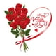 thumbnail image 3 of Pegatina de San Valentín para nevera, diseño de corazones y rosas, romántica para la pared del hogar. Estilo D, 3 of 9