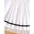 thumbnail image 5 of RMGVDSD Girl's 2 Piece Outfits Summer Girls Outfits Set Preppy Style Short Sleeve Collar T Shirt + Pleated Skirt Short Skirts Two Piece Set 4 Years, 5 of 6