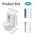 24 Pack White Down Wall Clip Closet Shelves Clips Wire Shelf Loop Clip ...