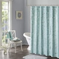 thumbnail image 2 of Raina Printed Metallic Shower Curtain 72x72"/Aqua, 2 of 9