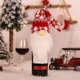 thumbnail image 2 of Juego de 4 fundas para botellas de vino de gnomo navideño, gnomos de Tomte suecos hechos a mano, decoraciones decorativas para botellas de vino, Papá Noel escandinavo, decoraciones navideñas de Año Nuevo, decoración de mesa de comedor, regalo de fiesta Rojo Verde, 2 of 5