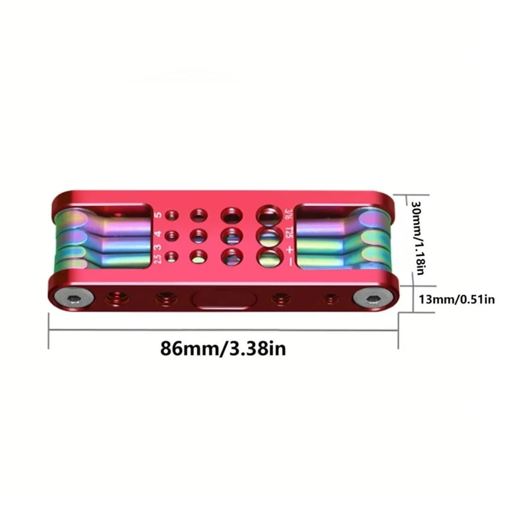 Folding Allen Wrench Set Aluminum Alloy M 3/4/5/6 1/4inch Screw Holes For Camera Photography General Repair Tool