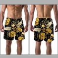 thumbnail image 3 of luoweisi Men's Beach Shorts Quick Dry Swim Trunks with Mesh Lining Skull Bee 2XL, 3 of 5