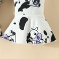 thumbnail image 4 of Kwasome Girl Outfits Infant Long Sleeve Romper Bodysuit Cartoon Dairy Cow Prints Bottoms Pants Outfits Comfy Clothes Suit Purple 9-12 Months, 4 of 6
