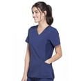 thumbnail image 4 of Cherokee Iflex Women's Scrubs Top Mock Wrap Knit Panel CK680, 4 of 5