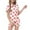 Beige, variant on Sunnyoo Pajamas for Girls Floral Satin Nightwear Sleepwear, 2-Piece, Sizes 2-13T