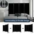 thumbnail image 5 of Room Divider and Folding Privacy Screens W/Wheels, 6FT Rolling Partition Room Divider 88'' Wide Room Separation, Self-lockable 4 Panel Wall Divider Fabric Panel Screens for Office Bedroom Dorm Studio, 5 of 7