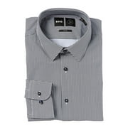 BOSS Hugo Boss mens Slim Fit Dress Shirt, 17, Blue