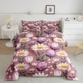 thumbnail image 2 of Castle Fairy Boys Girls Pink Flower Full Size Comforter Sets,Floral Leaves Bedding Sets, 2 of 8