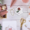 thumbnail image 6 of 3drose, Deep Red Poppy Flower Botanical Print, 3 inch Snowflake Porcelain Ornament, 6 of 7