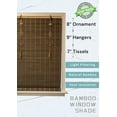 thumbnail image 2 of THY COLLECTIBLES Cordless Bamboo Window Blind Sun Shade, Light Filtering Roller Shades with Oriental Themed Decorative Brass Hooks Brown & Tan, W24 X H72, 2 of 5