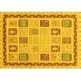 thumbnail image 1 of Ahgly Company Indoor Rectangle Oriental Yellow Modern Area Rugs, 4' x 6', 1 of 4
