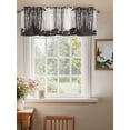 thumbnail image 2 of Forest Bear Valances for Windows Black Animals Silhouette Family Natural Rod Pocket Curtains Valance Short Window Treatment Drapes for Living Room, Bedroom Bathroom 42"&nbsp;W x 12" L, 2 of 5