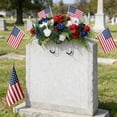 thumbnail image 6 of Patriotic Cemetery Headstone Saddle Flowers in Red White and Blue Roses with Flags Artificial Cemetery Flowers for Grave,Cemetery Memorial Flowers for Outdoor Tombstone Decorations, 6 of 6