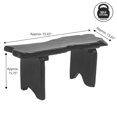 thumbnail image 4 of JONATHAN Y Stumpy 35.4" Handcrafted Rustic Minimalist Live Edge Solid Teak Wood Entryway Bench, Black, BNH300B, 4 of 5