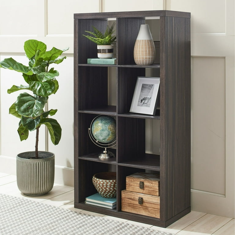 Better Homes & Gardens 8 Cube Storage Organizer, Tobacco Oak