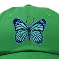 thumbnail image 2 of DALIX Exotic Blue Butterfly Hat Cute Womens Gift Embroidered Girls Cap in Kelly Green, 2 of 6
