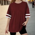 thumbnail image 2 of Zpanxa Chemises d'Été pour Filles Couleur Unie Manches Courtes Col Rond Blouse avec Polyester Spandex 4-5 Ans, 2 of 7