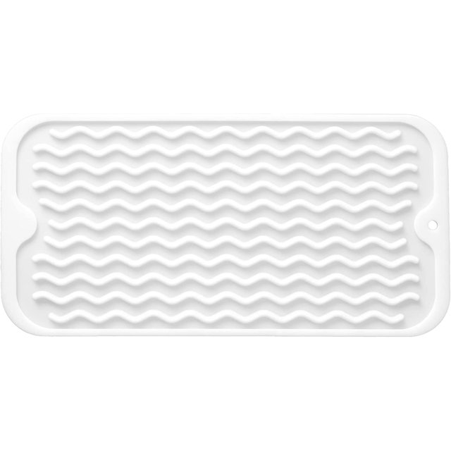 MicoYang Tapete de silicona para secar platos para uso múltiple, fácil de limpiar, ecológico, tapete de silicona resistente al calor para encimera o fregadero de cocina, refrigerador o revestimiento d