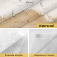 thumbnail image 4 of No Hook Shower Curtain with Snap in Liner, Abstract Sea Waves Beach Art Waterproof Bath Curtain Double Layers with See Through Top Window, Ocean Spray Summer Seaside Hotel Shower Curtains 60x72in, 4 of 9