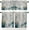 Gray Teal, variant on Gray Teal Kitchen Curtains, Modern Abstract Art 3-Piece Kitchen Curtain Valance and Tiers Set 36 Inch Length, Retro Flow Marble Rod Pocket Half Window Curtains for Cafe Living Room Bathroom