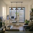 thumbnail image 2 of Kiven 3-Light J-Type track lighting pendants,Modern J track pendant lights with Remote Control Dimmer,Decorative Track Lighting Fixture,Black Iron Lampshade, 2 of 7