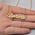 thumbnail image 3 of Stephanie Name Pendant Necklace Stainless Steel Jewelry for Women, 3 of 3
