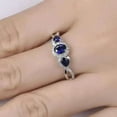thumbnail image 4 of 2.20Ct Oval Cut Lab Created Blue Sapphire Women's Wedding Stunning Gift Ring 14k White Gold Plated, 4 of 4
