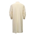 thumbnail image 4 of Kaftan for Men Caftan Mens Kaftan Kurta Set for Men Thobe for Men Mens Kaftan Robe Button Down Long Sleeve Cotton Linen Thobe Casual Muslim Gown Henley Shirt, Khaki-L, 4 of 9