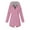 Pink, variant on Women's Long Sleeve Rain Jacket Split Full Zip Hooded Windbreaker Lightweight Fall Raincoat Spring Slim Fit Anorak Jackets Navy Small