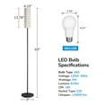 thumbnail image 2 of EDISHINE LED Floor Lamp with Remote Control for Living Room, Standing Tall Reading Lamps, Minimalist Dimmable Pole Lighting for Bedroom, Office, Kids Room, Bulb Included, 2700K-6000K, Black, 2 of 8