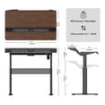 thumbnail image 4 of Fenge 2 Tiers Electric Standing Desk with Monitor Riser Shelf 47 Inch Height Adjustable Office Desk, Sit Stand Computer Workastation (4 Memory Presets), 4 of 7