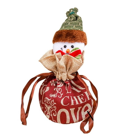 

GRJIRAC Christmas Candy Bag Toy for Kids&Adults Delicate Supplies Party Favor Snowman/Elk/Santa Claus Shape Optional