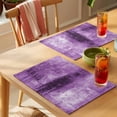 thumbnail image 4 of Purple Placemats Set of 8 Retro Oil Painting Modern Abstract Art Aesthetics Place Mats Indoor Wipeable Table Mats Washable Cloth Dining Table Placemats for Kitchen Holiday Party Home Decor 13x19 Inch, 4 of 9